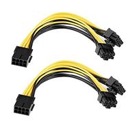 EasyULT Graphics Card Cable, Power Adapter, 8 Pin to Dual 8 Pin (6+2) PCIe GPU Power Adapter Cable, Graphics Card Power Cord or Graphics Card Power Extension Cord for Bitcoin Mining