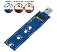 EasyULT M.2 to USB3.0 Adapter, NGFF SATA Based B/B+M Key Adapter 5Gbps Support 2230 2242 2260 2280 Compatible for Windows 10/8/7/XP/2003/2000/Vista,Linux,Mac 10.0 OS(No Cable Needed)