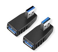 EasyULT USB 3.0 Adapters[2-Pieces],90 Degree Right Angle Male to Female Adapter USB 3.0 (Including Left Angle and Right Angle Adapter)
