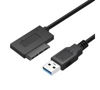 EasyULT USB 3.0 to 7+6 13Pin Slimline SATA Cable Adapter, 90 Degree Angled Hard Disk Driver SSD Adapter Cable, for Laptop CD DVD Rom Optical Drive, 20CM optical DVD drive
