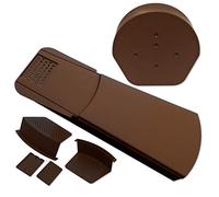 EasyVerge U Dry Verge Kit Gable Roof Edge (50 Pack) - Rounded, Brown