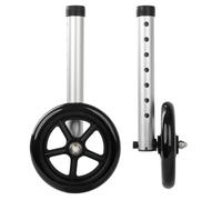 EasyVibe Pack of 2 Universal Walker Wheels with Bearings - 6" Replacement Wheels for Walker, All Terrain Wheels, Wear-Resistant, Anti-Skid and Polyurethane Tires