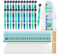 Easywiny 72PCS Earth Day Pens Gift Set 360° Rotatable Globe Ballpoint Pens with Thank You Cards Organza Bags Earth Day Giveaways Appreciation Gifts for Office School Employee Teacher Party Favors