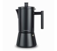 Easyworkz Diego Stovetop Espresso Maker Stainless Steel Italian Coffee Machine Maker 12Cup 520ml Moka Pot Induction Espresso Pot - Matte Black