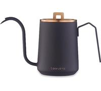 Easyworkz Gooseneck Pour Over Coffee Kettle 600ml Stainless Steel Hand Drip Coffee Pot with Long Narrow Spout,Rose Gold Black