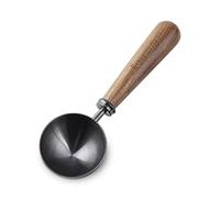 Easyworkz Retro Stainless Steel Coffee Scoop with Black Walnut Handle,10g Measuring Spoon (Gunmetal)