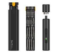 EasyWox 35-in-1 Electric Screwdriver Set | 3.7V Black Magnetic Storage Case | 1500mAh Lithium Battery | Adjustable Torque 1.2-3N.M | 3-4 Hour Charging Time | Includes 26 Common Bits and Tools