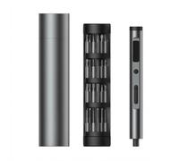 EasyWox 62-in-1 Mini Electric Screwdriver Set, Digital Torque Display, 500mAh Rechargeable Lithium Battery, Rotatable Tube Storage, Extendable Bits, Gray