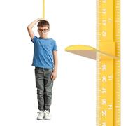 EASYXQ Growth Chart for Wall, Children Height Measurement,3D Removable Growth Height Chart,Splicing Height Ruler for Kids Baby Nursery 79 inch (Yellow)