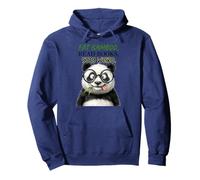 Eat Bamboo Read Books Stay Weird Funny Panda With Glasses Pullover Hoodie
