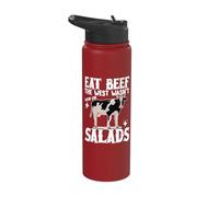 Eat Beef The West Wasn't Won On Salads Stainless Steel Insulated Water Bottle