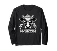 Eat Beef West Wasn't Won On Salad Funny Carnivore Diet Long Sleeve T-Shirt