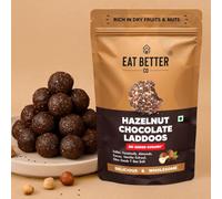 EAT BETTER CO - Hazelnut & Chocolate - Dates & Dry-Fruits Laddoos - Pack of 20 | No Added Sugar, High Protein & Instant Energy | Healthy Chocolate | Healthy Snacks | Energy-Bar Replacement - 200gm