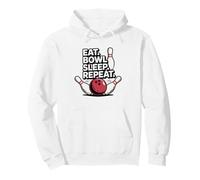 Eat Bowl Sleep Repeat Bowling Lifestyle Humor Bowler Player Pullover Hoodie