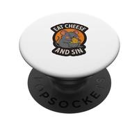 Eat Cheese and Sin Mouse PopSockets Adhesive PopGrip