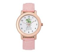 Eat Drink and Be Irish Womens Leather Strap Elegant Lady Wrist Watches Casual Band Three-Hand Watch