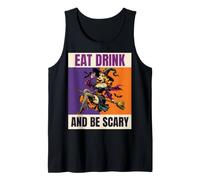 Eat Drink and Be Scary Pinup Witch Halloween Tank Top