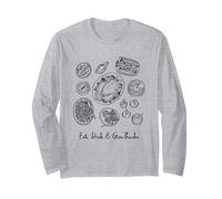 Eat Drink & Give Thanks Thanksgiving Dinner Feast Graphic Long Sleeve T-Shirt