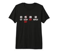 Eat, Edit, Edit, Repeat, Editor Need no Sleep - Video Editor Premium T-Shirt