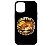 Eat Fat Burn Fat Keto Ketogenic Carnivore Diet Paleo Saying Case for iPhone 12/12 Pro