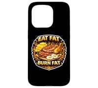 Eat Fat Burn Fat Keto Ketogenic Carnivore Diet Paleo Saying Case for iPhone 15 Pro