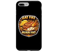 Eat Fat Burn Fat Keto Ketogenic Carnivore Diet Paleo Saying Case for iPhone 7 Plus/8 Plus