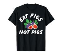 Eat Figs Not Pigs Funny Vegetarian Herbivore Animal Activist T-Shirt
