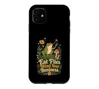 Eat Flies Mind Your Business Frog Mushroom Garden Case for iPhone 11