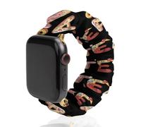 EAT Foodie Funny Scrunchie Watch Band Elastic Soft Sport Strap Compatible with IWatch 42mm/44mm