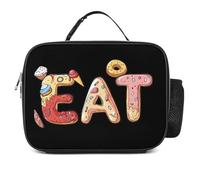 EAT Foodie Portable Lunch Bag Insulated Detachable Meal Holder Large Capacity Totes for Office Travel 27x21x9cm