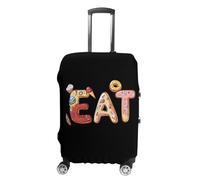 EAT Foodie Trendy Suitcase Covers Unisex Luggage Cover Protector Fit 19 to 32 Inch Travel Lover M