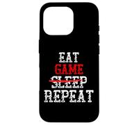 Eat Game NO SLEEP Repeat Extended Gaming Session LAN Gamer Case for iPhone 16 Pro