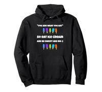 Eat Ice Cream Be Sweet Like Me Quote Design Pullover Hoodie