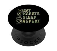 Eat Karate Sleep Repeat Simple Basic Martial Arts PopSockets Adhesive PopGrip