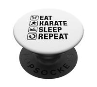Eat Karate Sleep Repeat Simple Basic Martial Arts PopSockets Adhesive PopGrip
