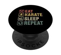 Eat Karate Sleep Repeat Simple Basic Martial Arts PopSockets Adhesive PopGrip