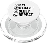 Eat Karate Sleep Repeat Simple Basic Martial Arts PopSockets PopGrip for MagSafe