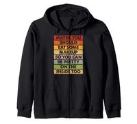 Eat Make up to be Pretty On the Inside Too - Make Up Artist Zip Hoodie