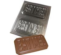 EAT ME Chocolate Bar Moulds Reusable Plastic Molds Make 100g Bars, Transparent (4371)