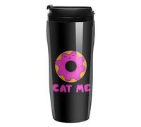 Eat Me Donut Coffee Cup Travel Mug with Leakproof Lid Double Wall Tumbler Water Bottle 350ml