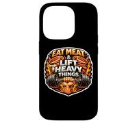 Eat Meat And Lift Heavy Things Carnivore Gym Wheight Lifting Case for iPhone 14 Pro