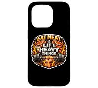 Eat Meat And Lift Heavy Things Carnivore Gym Wheight Lifting Case for iPhone 15 Pro