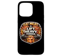 Eat Meat And Lift Heavy Things Carnivore Gym Wheight Lifting Case for iPhone 15 Pro Max
