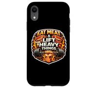 Eat Meat And Lift Heavy Things Carnivore Gym Wheight Lifting Case for iPhone XR