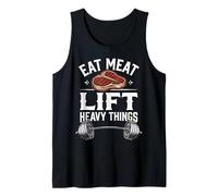 Eat Meat Lift Heavy Things Carnivore Diet Tank Top