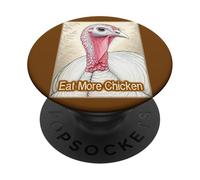 Eat More Chicken Funny Turkey PopSockets Adhesive PopGrip