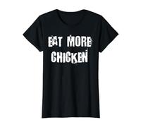 Eat More Chicken Value Graphic T-Shirt, Women, Black, XS