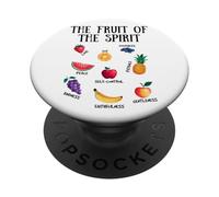 Eat More Fruit Healthy Lifestyle Motif PopSockets Adhesive PopGrip