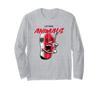 Eat More Meat (Funny BBQ Anti Vegan Carnivore Statement) Long Sleeve T-Shirt