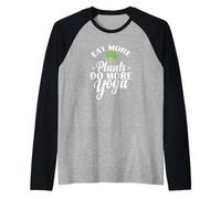 Eat More Plants do More Yoga Raglan Baseball Tee